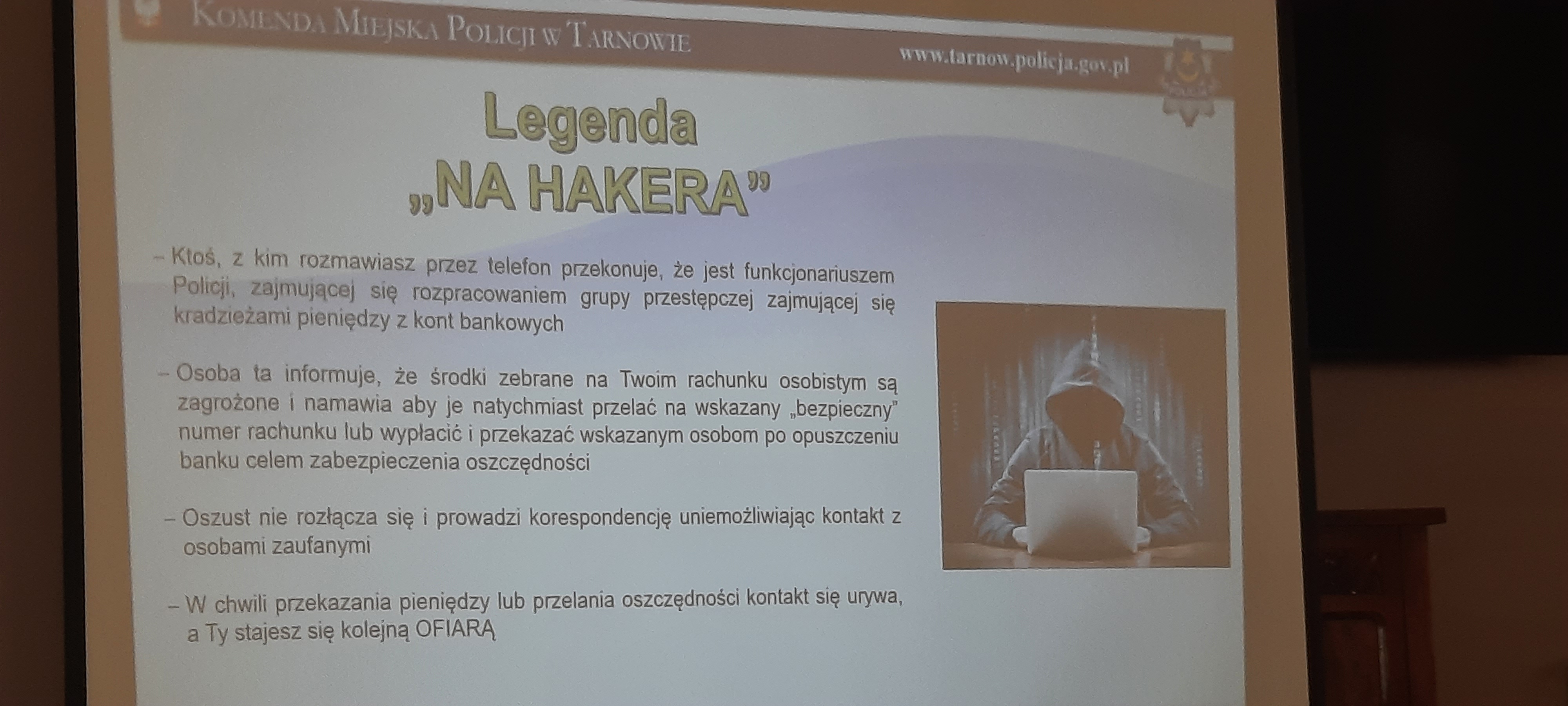 Zdjęcie slajdu z prezentacji z napisem Legenda Hakera