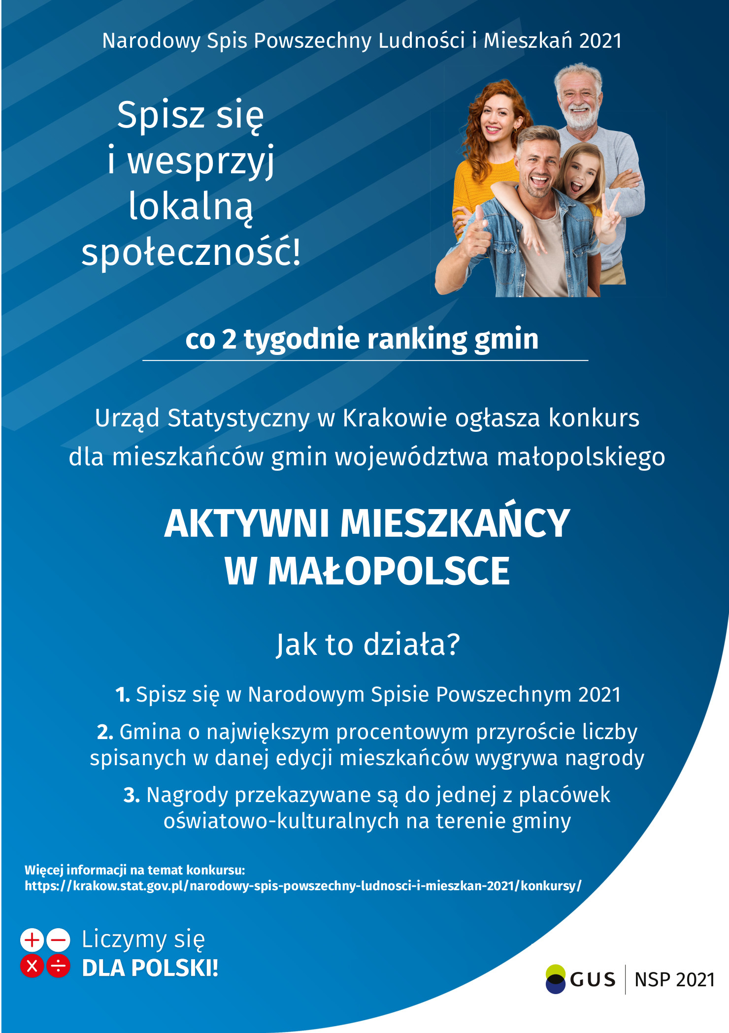 Plakat Promujący Konkurs nt Spisu Powszechnego